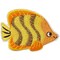 Yellow Striped Tropical Fish, Sea Animals, Embroidered, Iron-on Patch